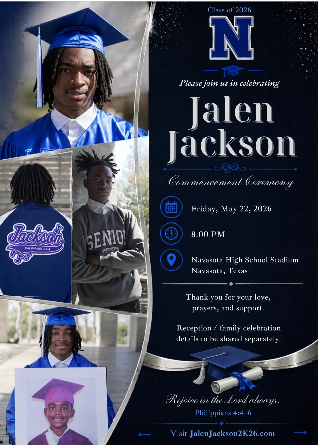 Jalen Jackson Alternative Graduation Invitation