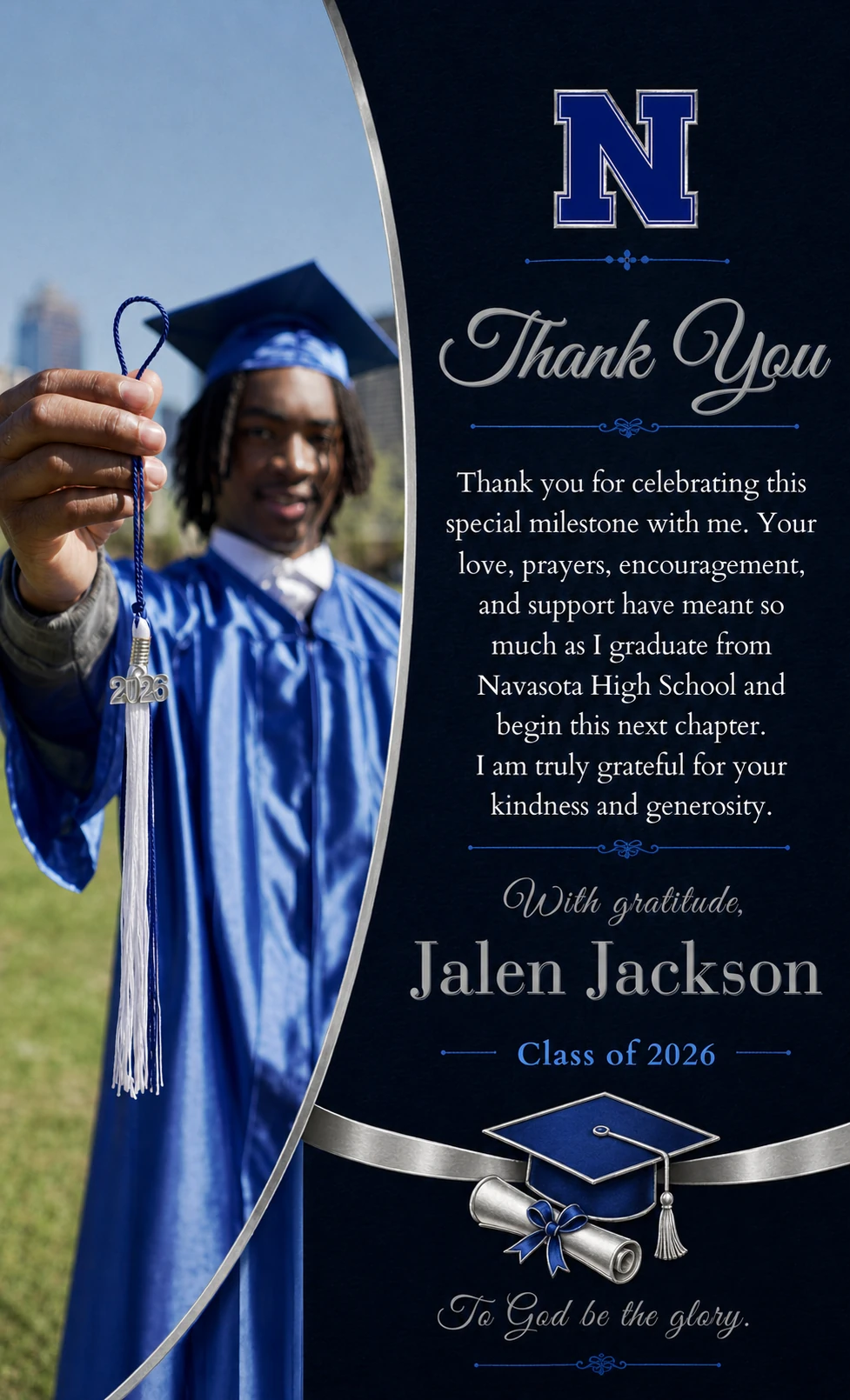 Thank-you card for Jalen Jackson